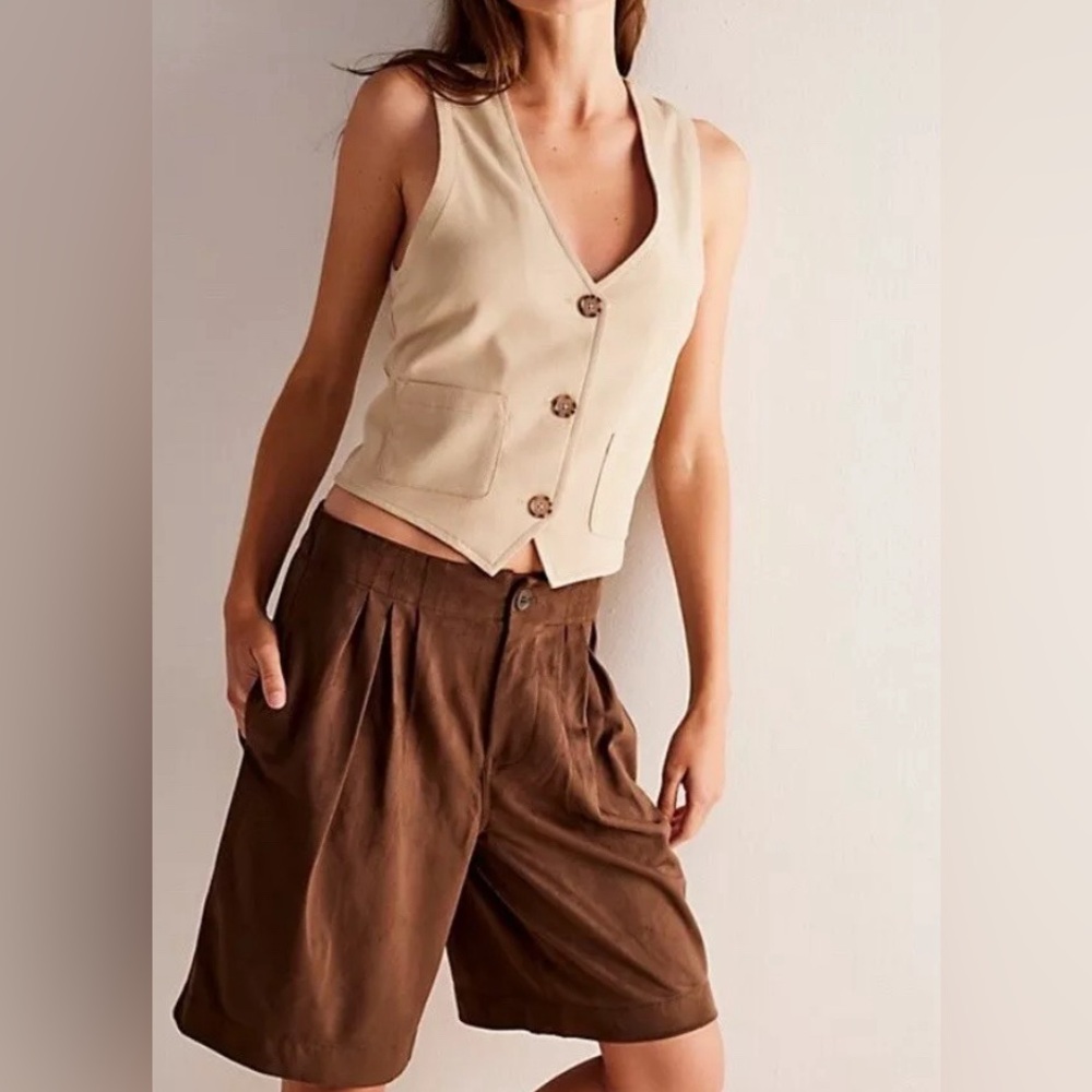We The Free Straight On Suede Shorts